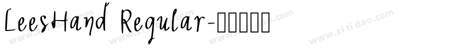 LeesHand Regular字体转换